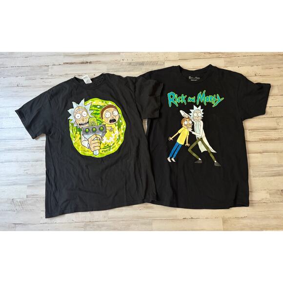 Rick and Morty Tee T-shirt  Lot Adult sz L EUC - Picture 1 of 2